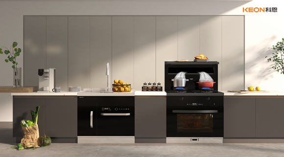 科恩A2蒸烤一體集成灶，一平方米的空間魔法！